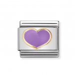 Nomination 18ct Lilac Enamel Heart Charm