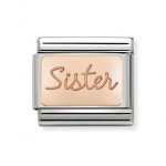 Nomination 9ct Rose Plate Sister Charm