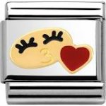 Nomination Her Smile with Heart 18ct Gold & Enamel.