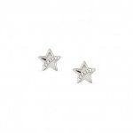 Sweetrock Silver & CZ Star Stud Earrings