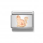 Nomination 9ct Rose Gold Cat Charm.