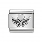Nomination Silver Heart Wings Charm.