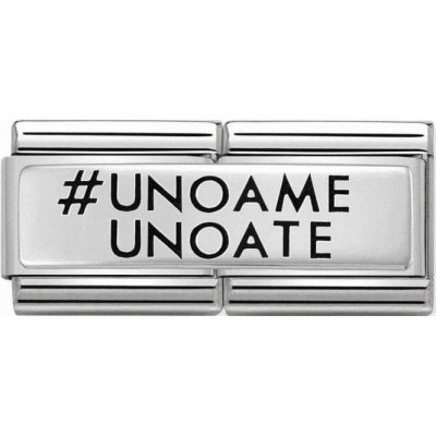 Nomination 18ct Classic Silver #UNOAME UNOATE Double Charm
