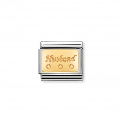 Nomination 18ct Gold Plate Husband Charm