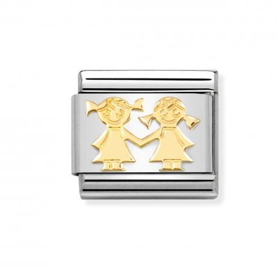 Nomination 18ct Glod Sisters Charm.