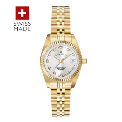 Jacques du Manoir | Swiss-made Ladies Inspiration Gold Plated Bracelet Watch