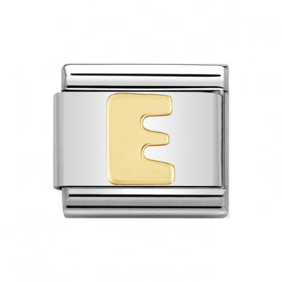 Nomination 18ct Gold Initial E Charm.