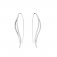 Azendi Silver Wave Metropolitan Hook through Earrings