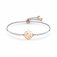 Milleluci Letter C Stainless Steel with White CZ & Rose Gold  Bracelet