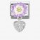 Nomination CLASSIC Lilac & White Daisy Heart Dropper Charm