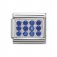 Nomination Silver Shine Cubic zirconia Blue Rectangualr Pave Classic Charm