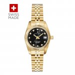 Jacques du Manoir | Swiss-made Ladies Inspiration Gold Plated Bracelet Watch