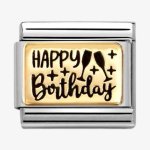 Nomination Gold Happy Birthday Charm