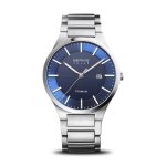 Gents Bering Titanium Solar Bracelet Watch | Brushed Silver | 15239-777