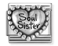 Nomination Silver Soul Sister Dotted Heart Charm.