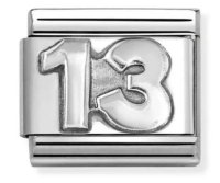 Nomination Silver Oxidised Silver 13 Thirteen Charm