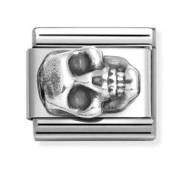 Nomination Silver Oxidised Skull Charm