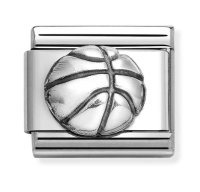 Nomination Silver Oxidised Basketball Ball Charm