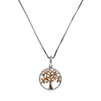 Azendi Silver & Rose Vermeil Tree of Life PENDANT