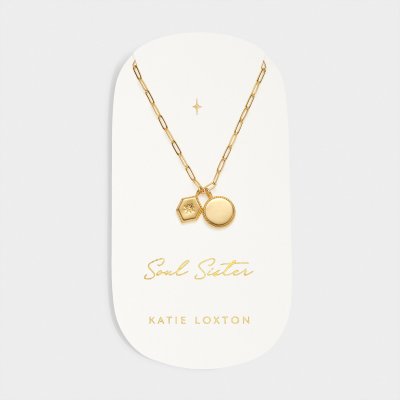 Katie Loxton 'Soul Sister' Waterproof Gold Charm Necklace