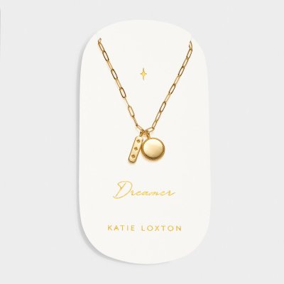 Katie Loxton 'Dreamer' Waterproof Gold Charm Necklace