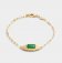 Katie Loxton 'Good Energy' Waterproof Gold Malachite Bracelet