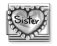 Nomination Silver Sister Dotted Heart Charm.