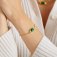 Katie Loxton 'Good Energy' Waterproof Gold Malachite Bracelet