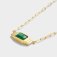 Katie Loxton 'Good Energy' Waterproof Gold Malachite Necklet