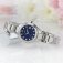 Citizen Ladies Eco Drive Round Blue Dial Bracelet Watch.