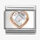 Nomination 9ct Rose Gold White Heart Facetted Charm