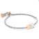 Nomination Milleluci Rose Gold Plated Stainless Steel Double Shamrocks Bracelet