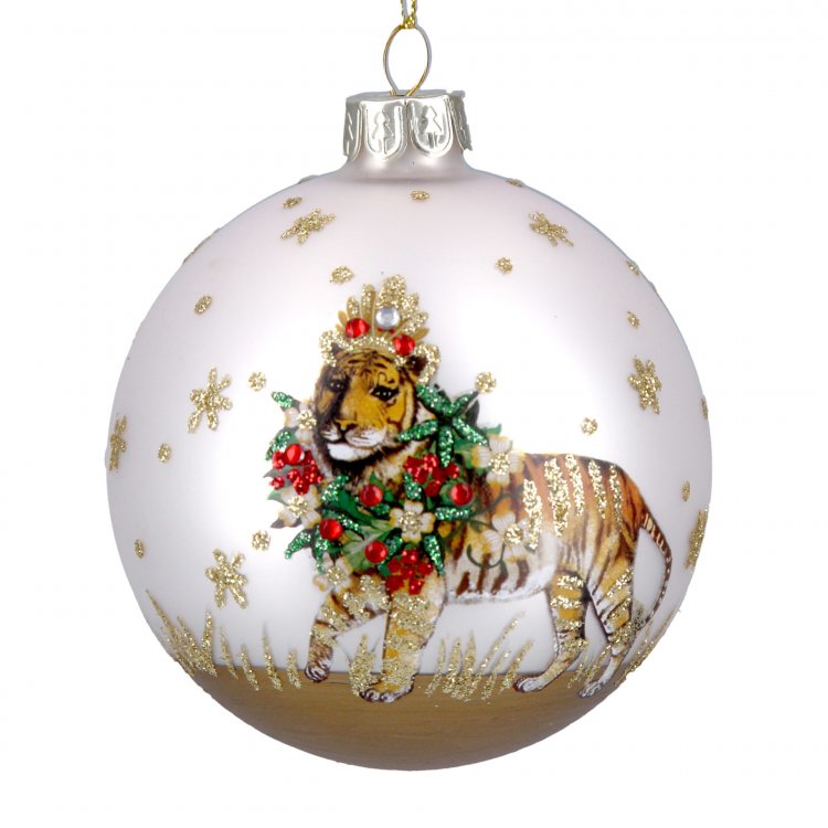 tiger christmas bauble